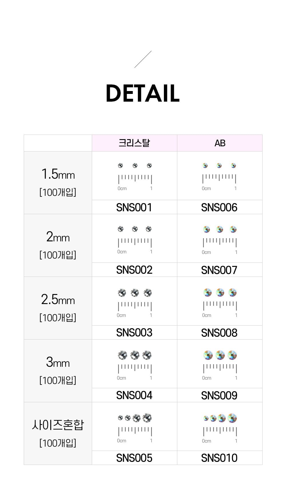 젤로젤로 프리미엄 네일 원형 스톤 10종 상세 이미지 7